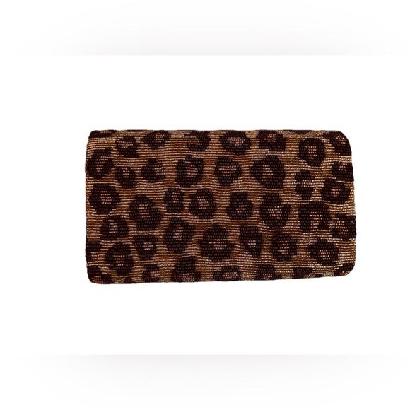 Island to East Side Custom “Mimi” Leopard Print Clutch. NWT - Picture 4 of 8